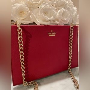 Red Kate spade cross body bag/clutch